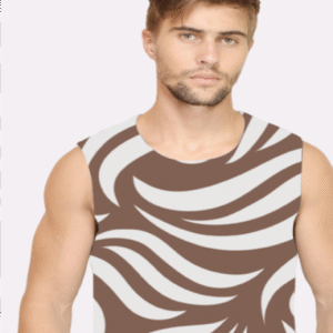 Mens Sleeveless All Over Print T-Shirt