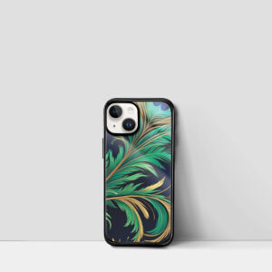 IPhone Peacock Feather Glass Case
