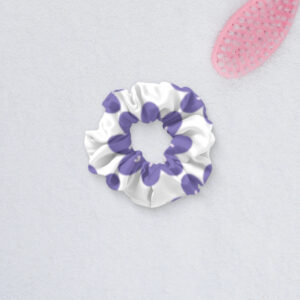 Female Lavender Printed Scrunchies